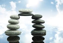 Zen rock balanced